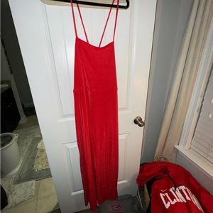 RED MAXI CRISSCROSS BACK STRETCHY SIZE XL NWT
